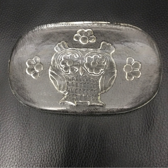 VTG Art heavy glass Butter/ Cheese Tray HERGISWIL BY NIEDERER - Picture 3 of 3